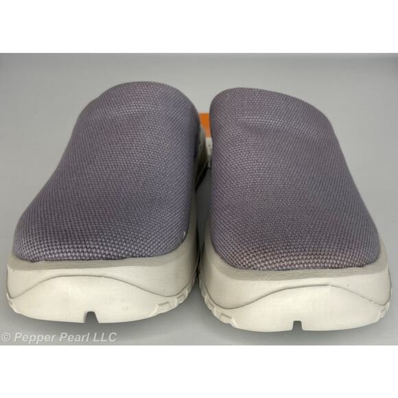 Women's Size 5 Juniors Blue Canvas Clog Mule Comfort Slip Resistant Walking Work - Picture 9 of 11
